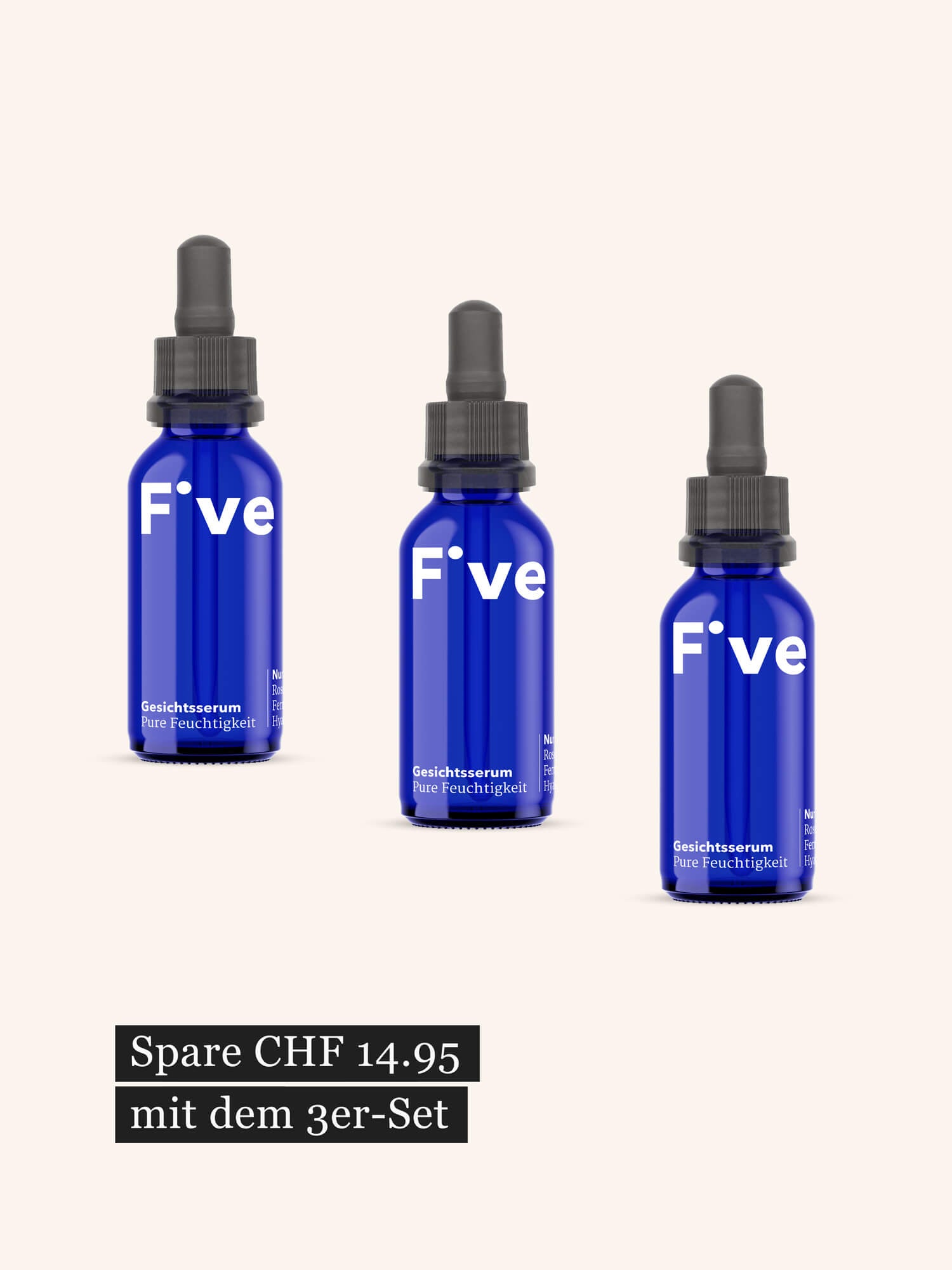 3 × Five Gesichtsserum – Pure Feuchtigkeit für deine Haut | Five Skincare